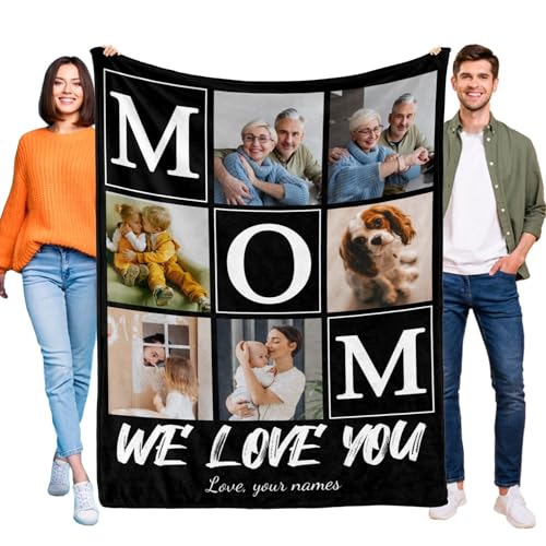 Personalized Photo Blanket for Couples - Custom Fleece Comfort Gift