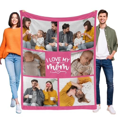 Personalized Girlfriend Photo Blanket - Custom Throw Gift for Her
