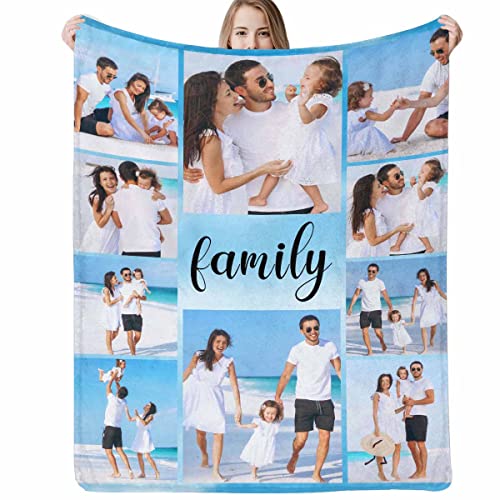 Personalized Relationship Throw Blanket - Custom Pictures for Cozy Comfort