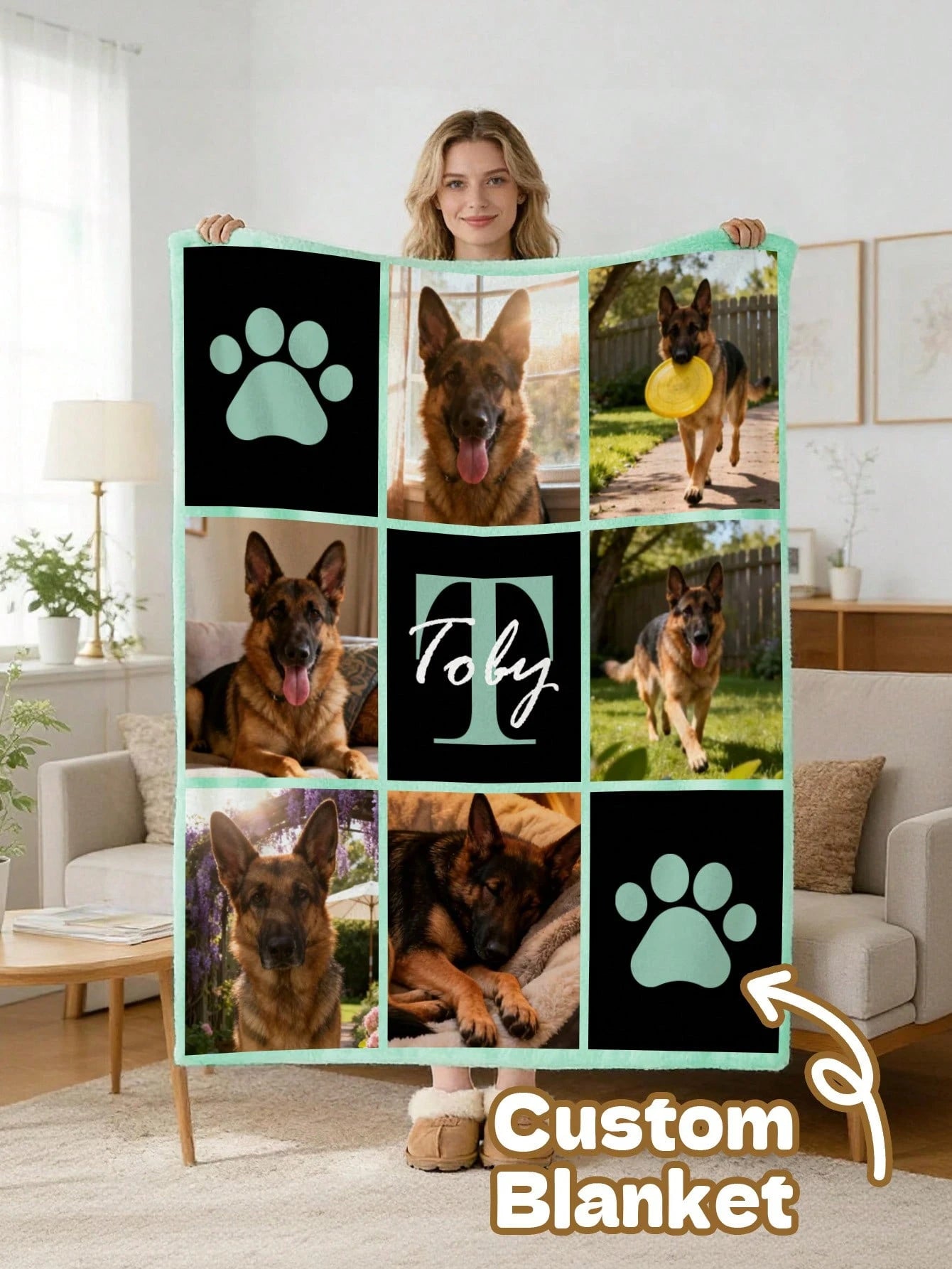 Custom Photo Blanket - Personalized Cozy Throw for Family Gifts, Couples and Warm Cherished Memories