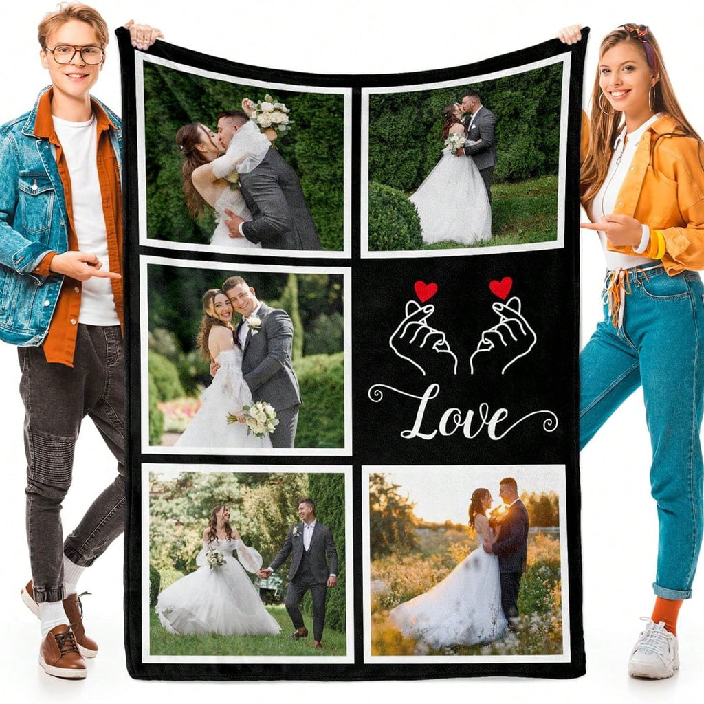 Custom Couple Photo Blanket - Celebrate Your Love Story in Comfort