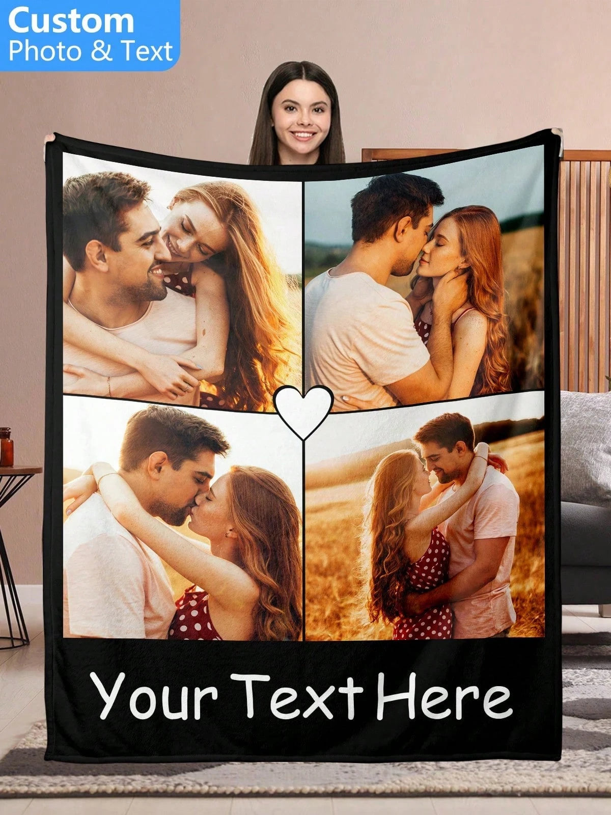 Personalized Picture Flannel Throw - Home Decor and Comfort