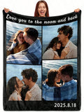 Custom Photo Flannel Throw - Unique Gift for Special Moments