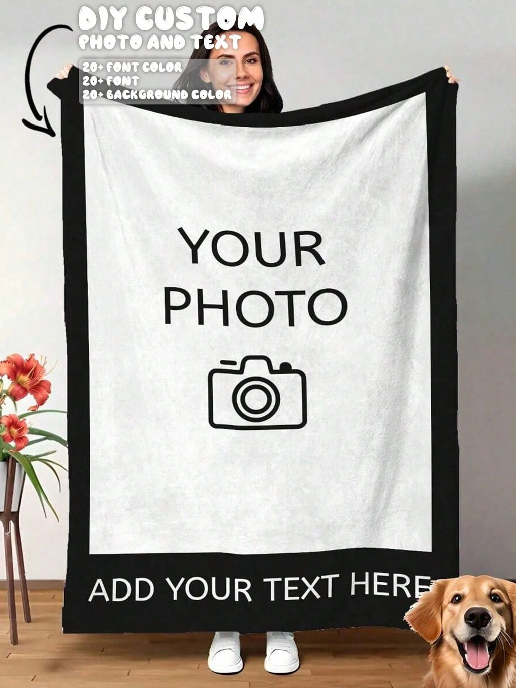 Personalized Blanket with Picture - Cozy Home Gift Option