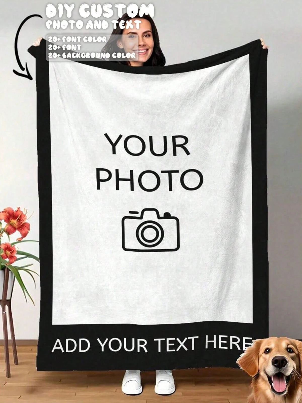 Personalized Blanket with Picture - Cozy Home Gift Option