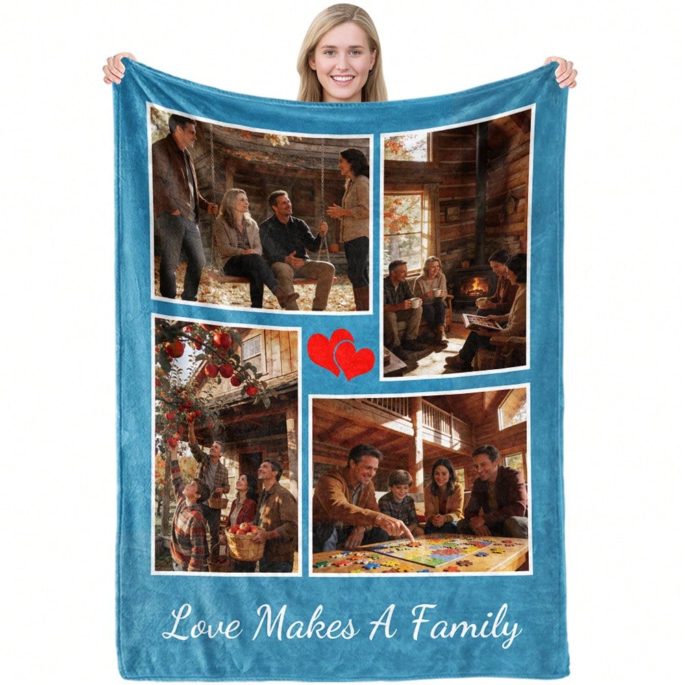 Custom Picture Blanket - Cozy Flannel Throw for Sofa and Bed