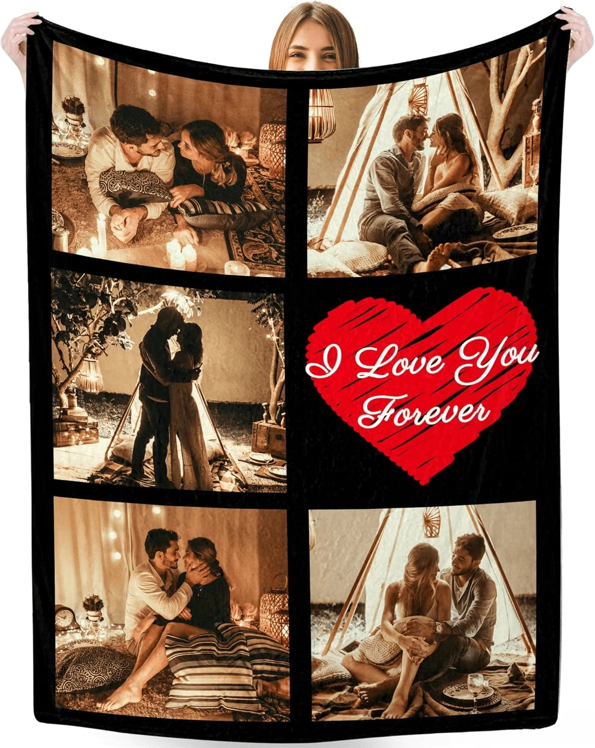 Personalized Photo Blanket for Couples - Warm, Personal and Memorable
