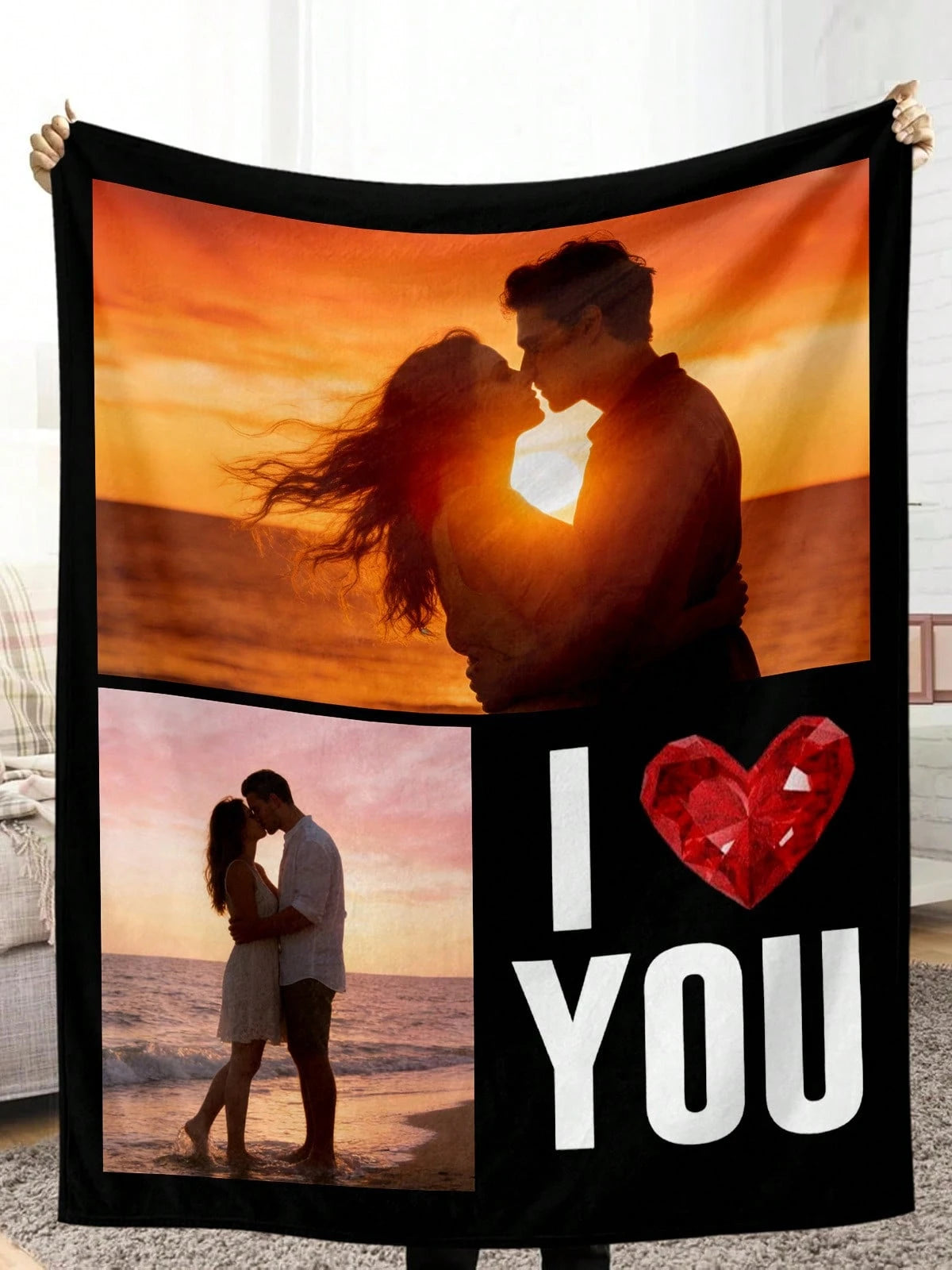 Personalized Couple Throw Blanket - Designed for Two