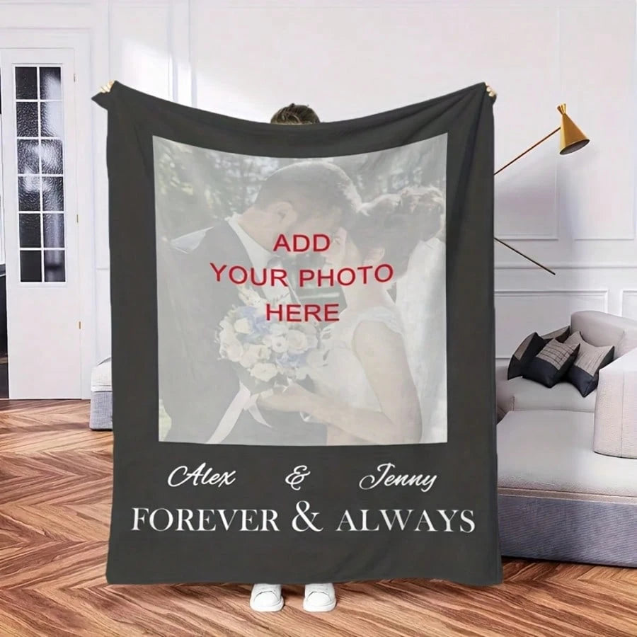 Personalized Family Blanket - Custom Photo Throw for Warm Memories
