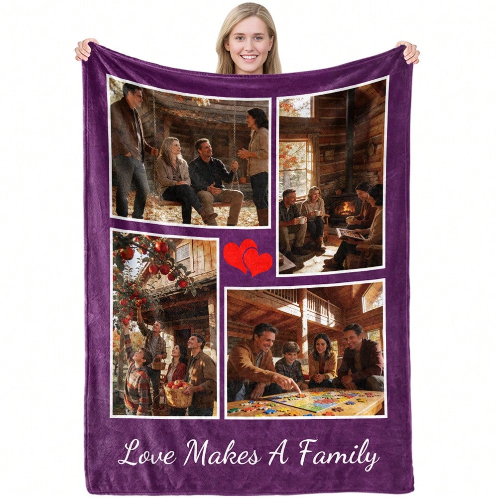 Custom Photo Flannel Blanket - Personalized Picture Throw for Home Decor