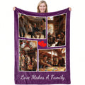 Custom Photo Flannel Blanket - Personalized Picture Throw for Home Decor