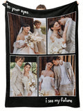 Custom Wedding Photo Blanket - Flannel Throw for Home