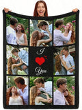 Custom Flannel Photo Blanket - Family and Pet Picture Print