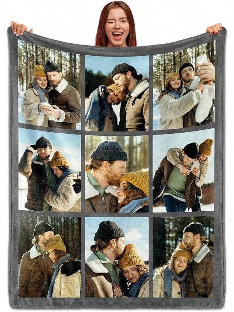 Personalized Photo Throw - Comfortable Flannel Sofa Blanket