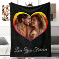 Custom Photo Blanket - Personalized Gift Throw for Couples and Family