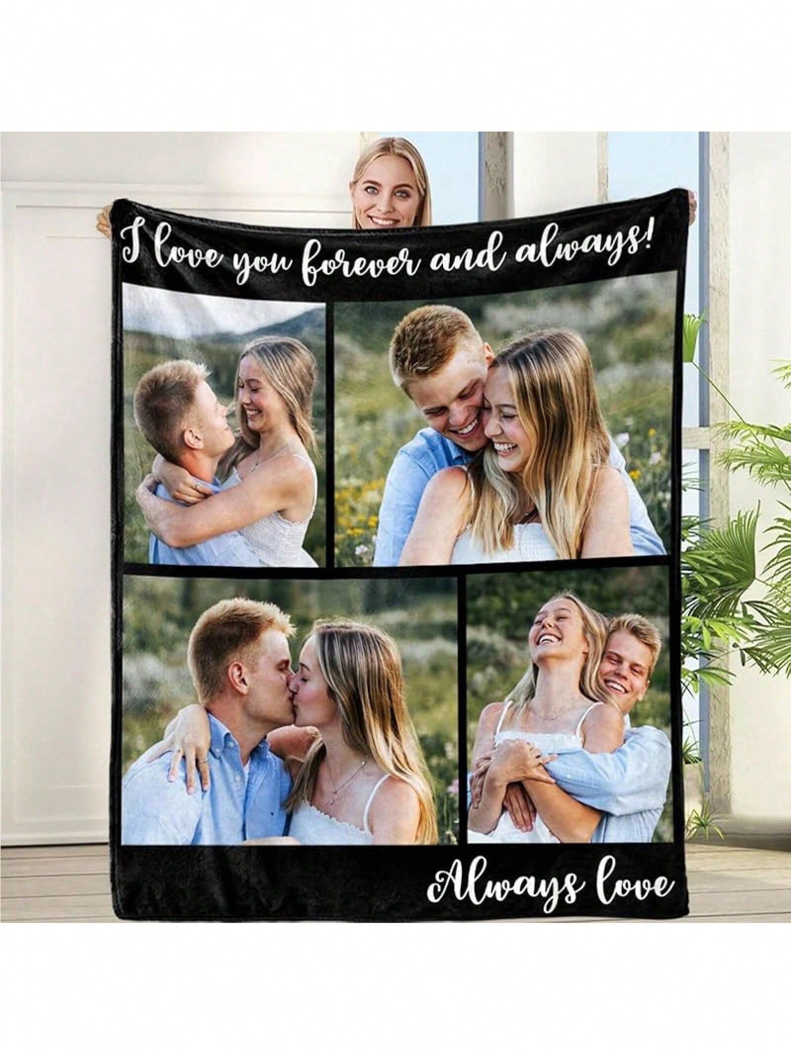 Personalized Photo Throw Blanket - Warm Gift for Special Events