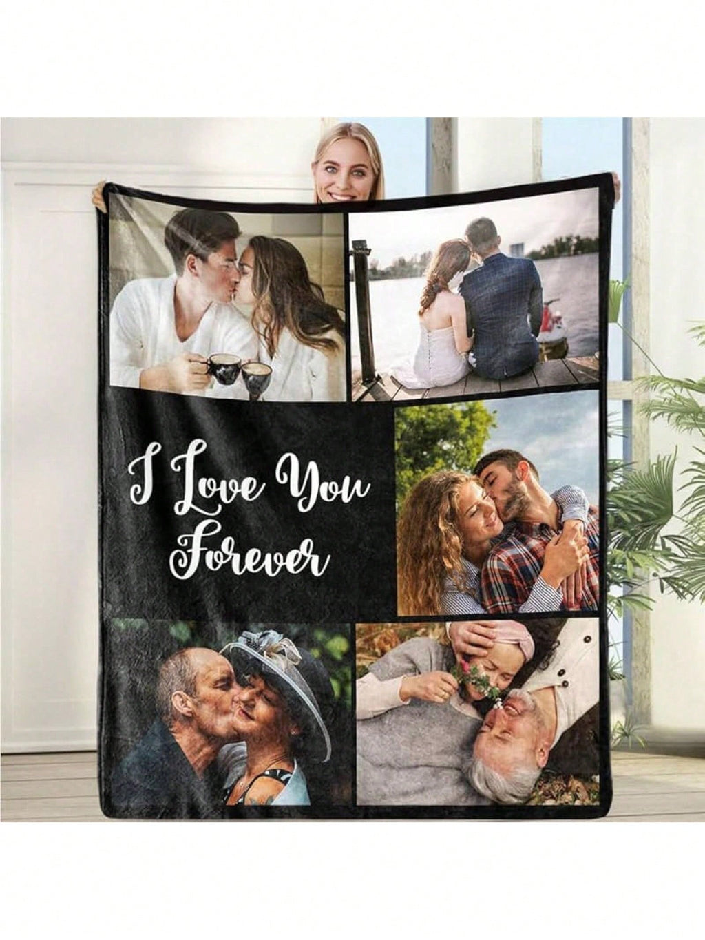Custom Pet Photo Blanket - Personalized Flannel Throw Gift