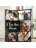 Custom Pet Photo Blanket - Personalized Flannel Throw Gift