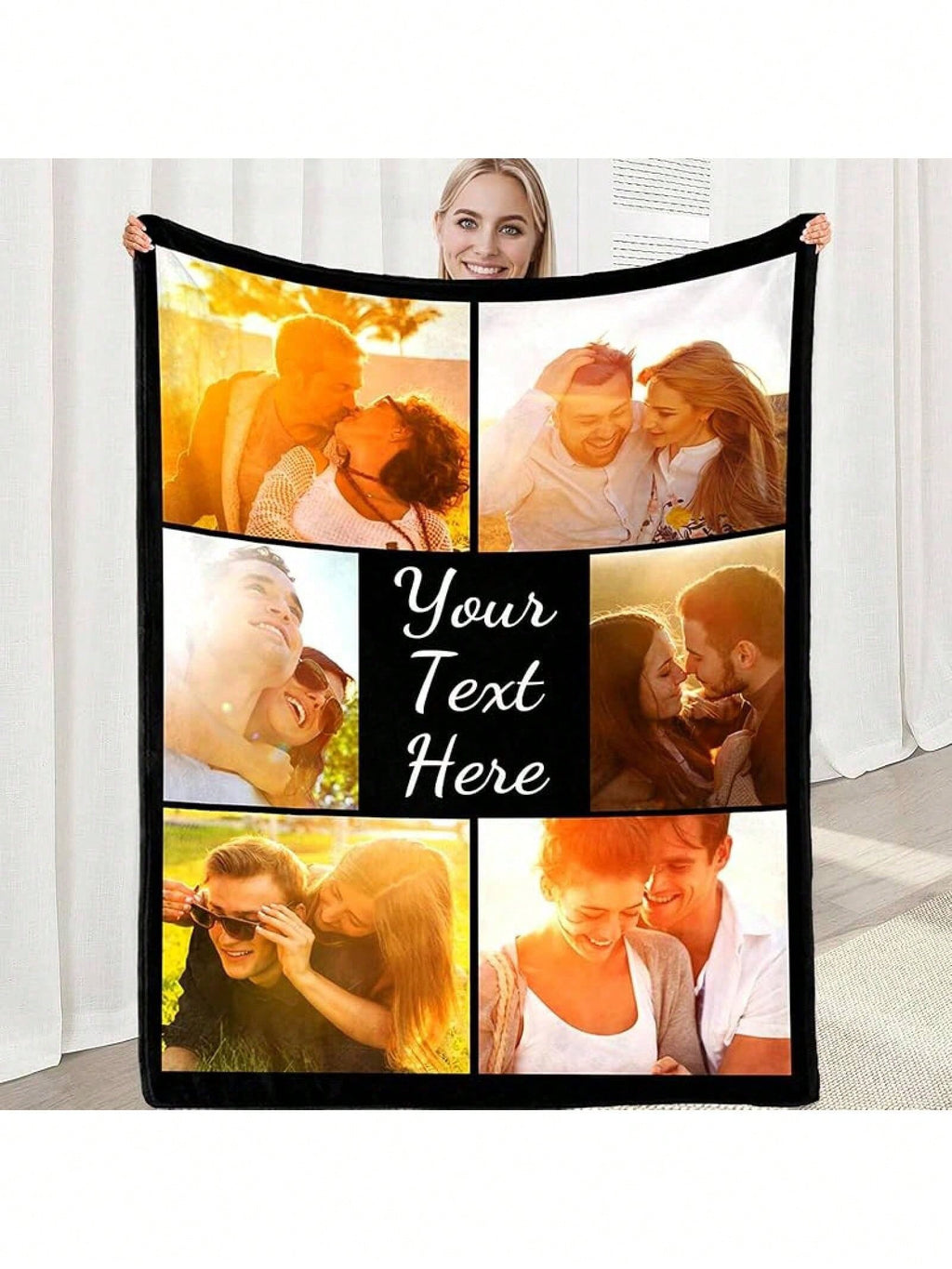 Custom Family Memory Blanket - Printed Photo Flannel Throw