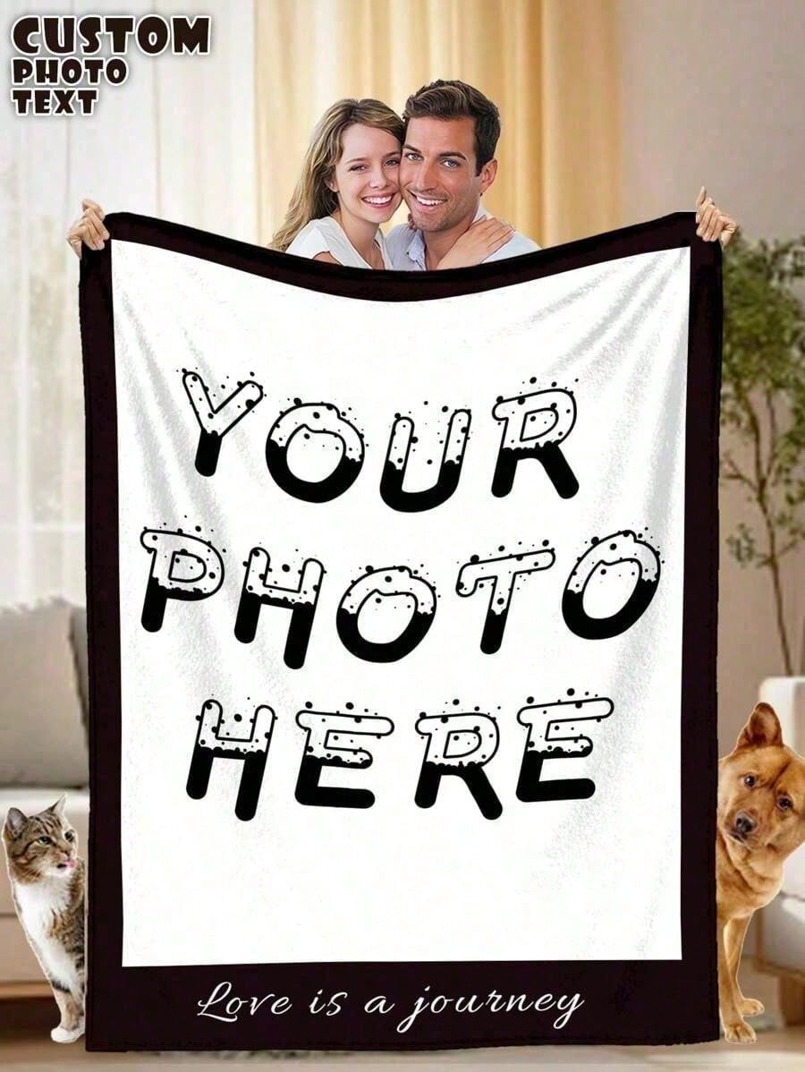 Personalized Photo Blanket - Soft Custom Throw for Meaningful Moments