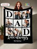 Custom Family Picture Blanket - Comfortable Flannel Throw