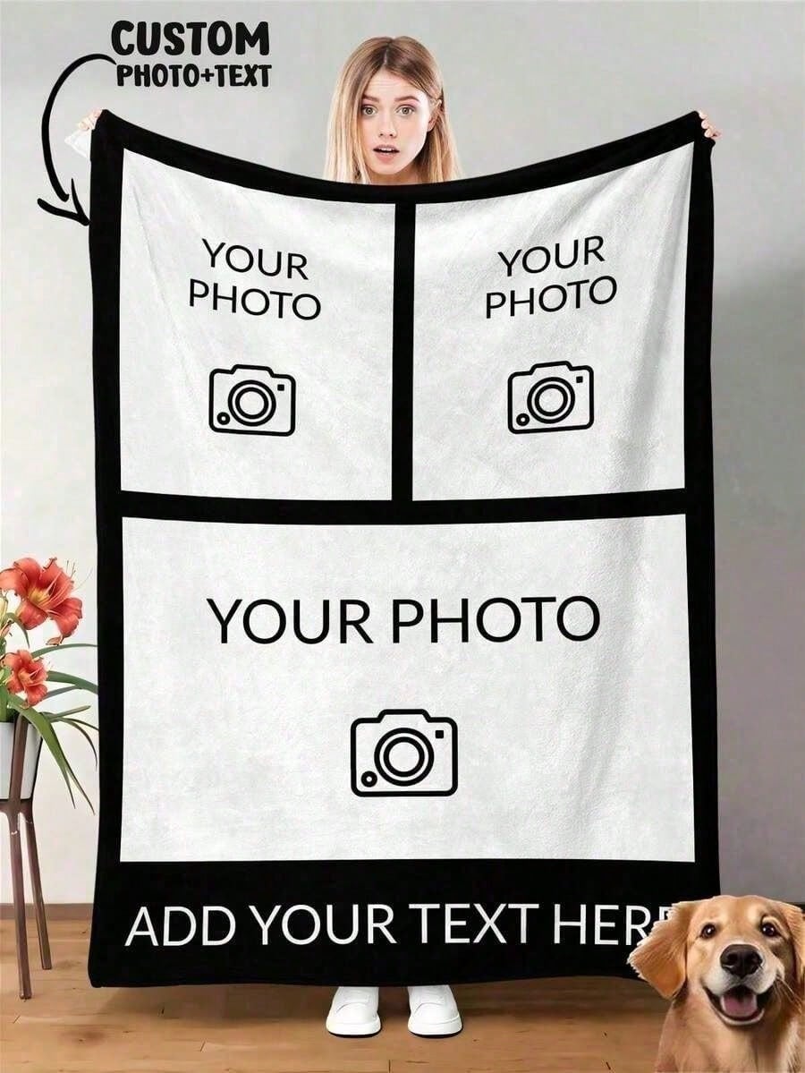 Personalized Memory Throw - Soft Photo Blanket for Home and Gifts