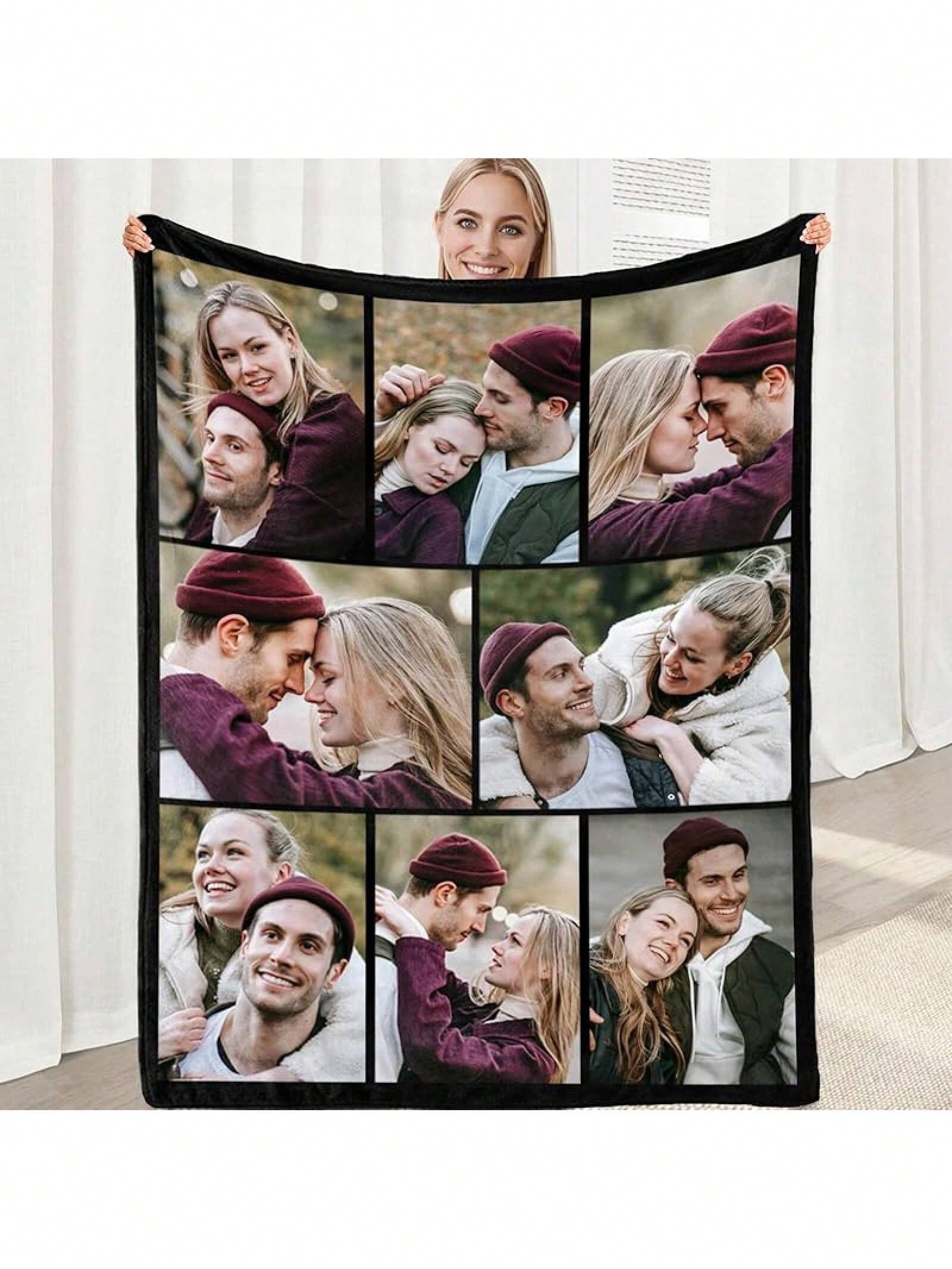 Custom Anniversary Photo Blanket - Meaningful Flannel Throw