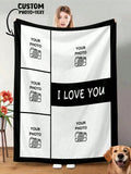 Personalized Photo Throw - Cozy Blanket for Family Gatherings