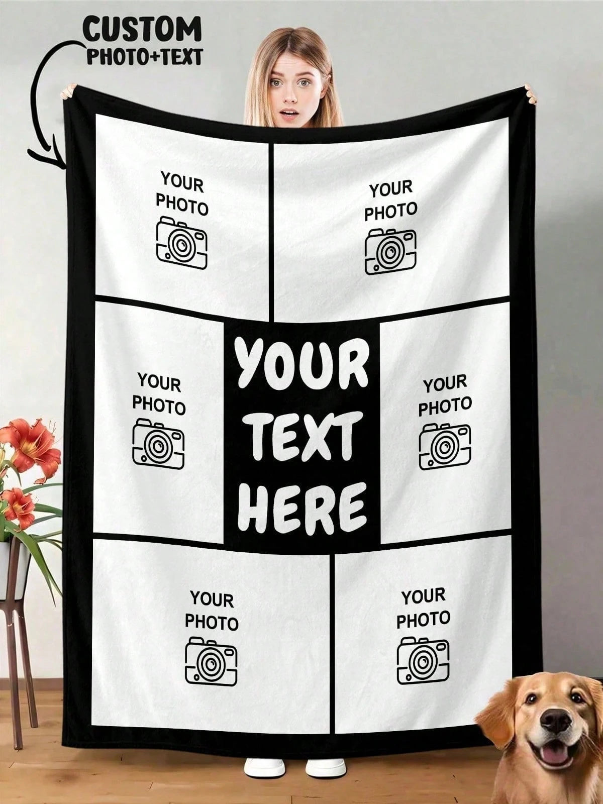 Custom Photo Throw - Flannel Blanket for Home and Travel