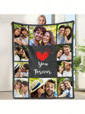 Personalized Picture Throw - Custom Printed Flannel Blanket