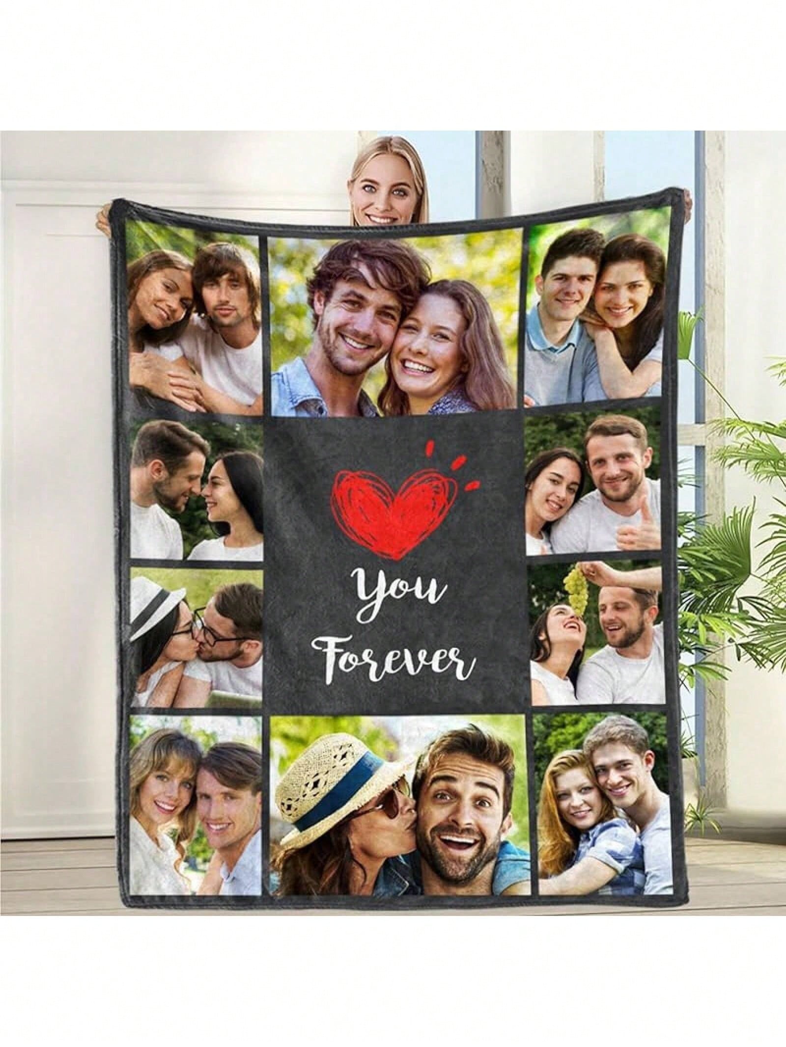 Personalized Picture Throw - Custom Printed Flannel Blanket