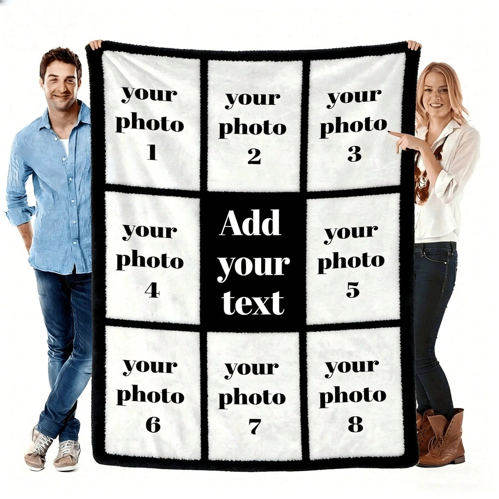 Custom Memory Gift Blanket - Cozy Flannel Throw Design