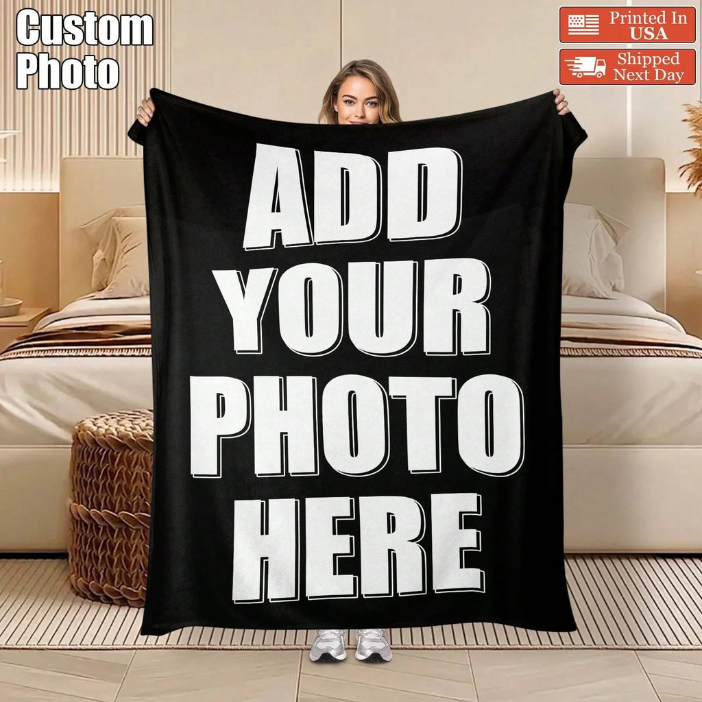 Personalized Photo Blanket - Soft Memory Keepsake for Home