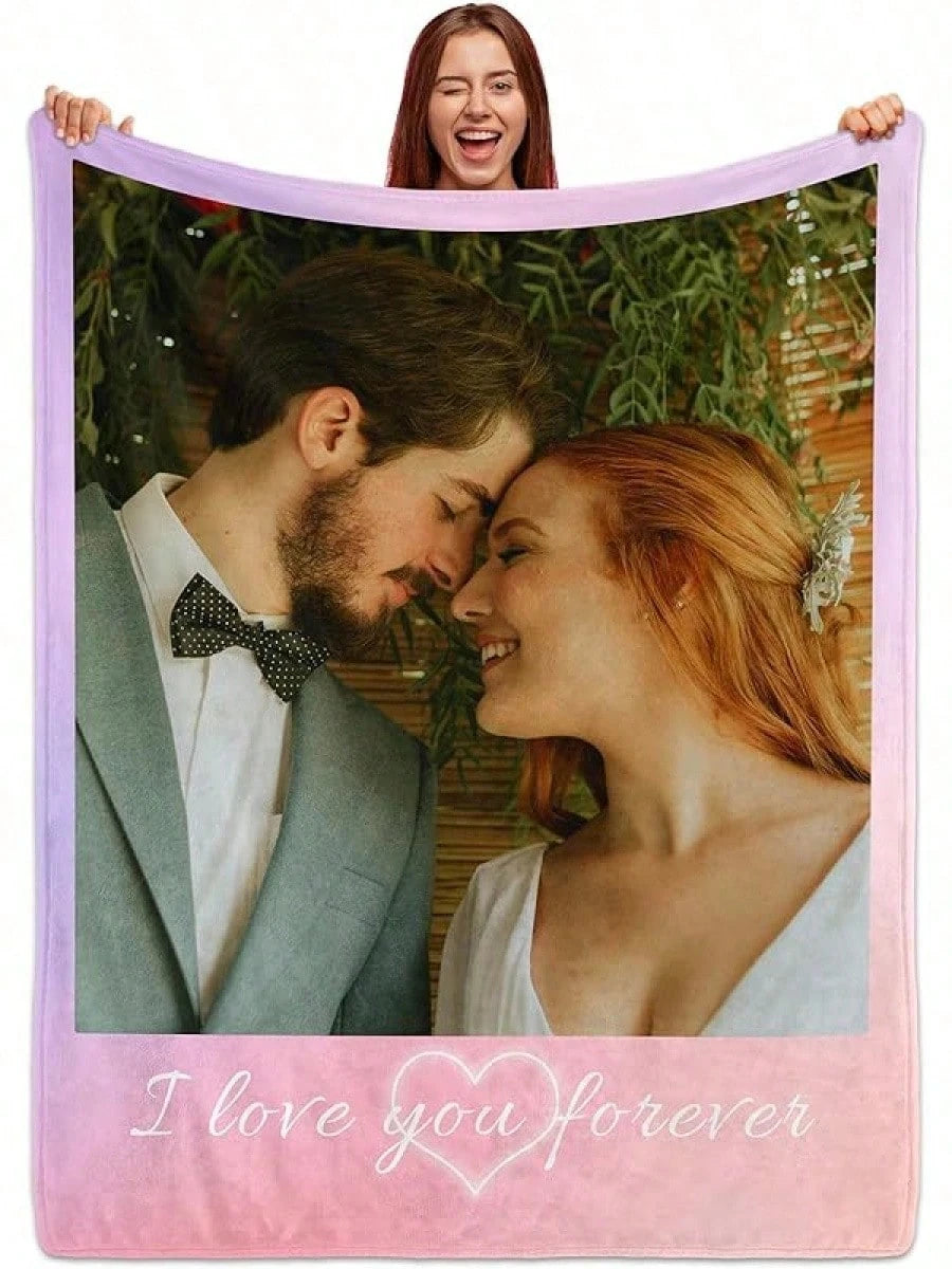 Personalized Memory Photo Throw - Comfortable Everyday Blanket