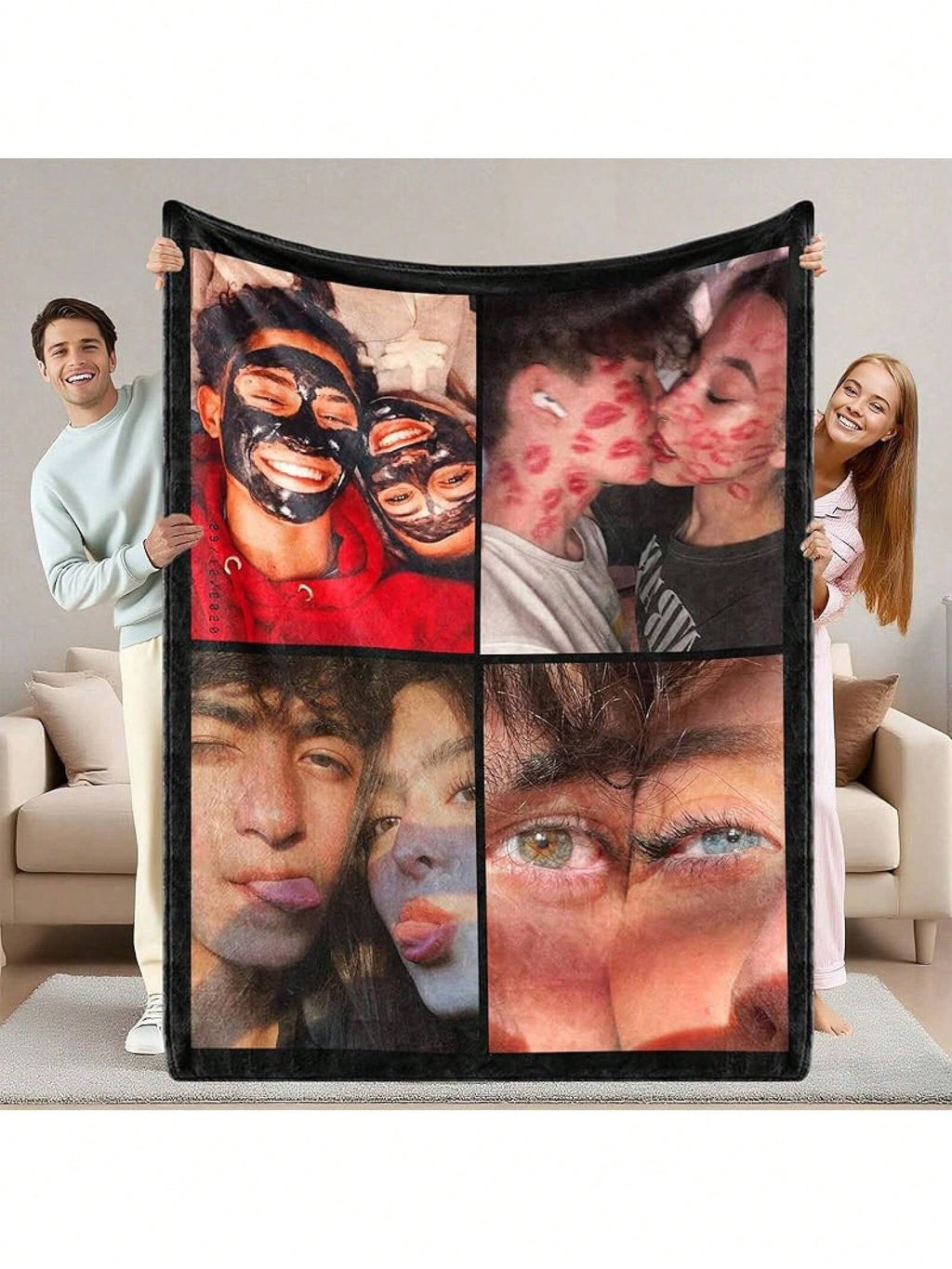 Personalized Picture Gift Blanket - Warm and Comfortable Throw