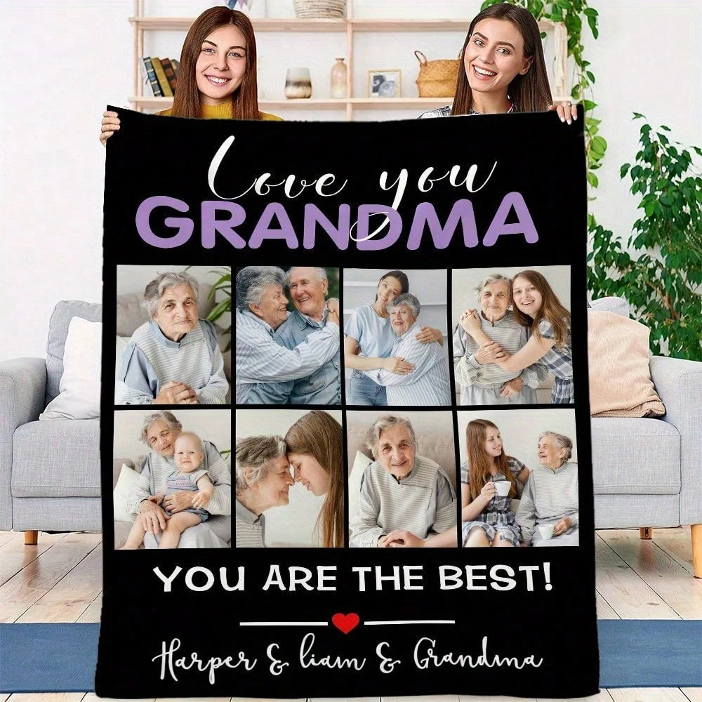 Personalized Family Photo Blanket - Warm Flannel Keepsake