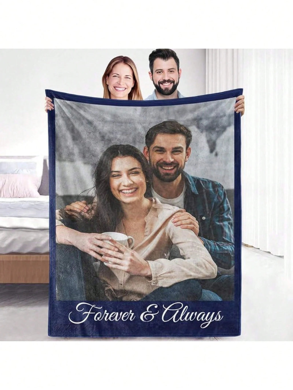 Personalized Blanket Gift - Custom Photos on Soft Flannel