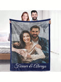 Personalized Blanket Gift - Custom Photos on Soft Flannel