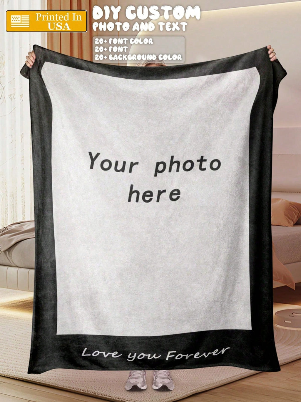 Custom Photo Gift Blanket - Made from Your Favorite Photos