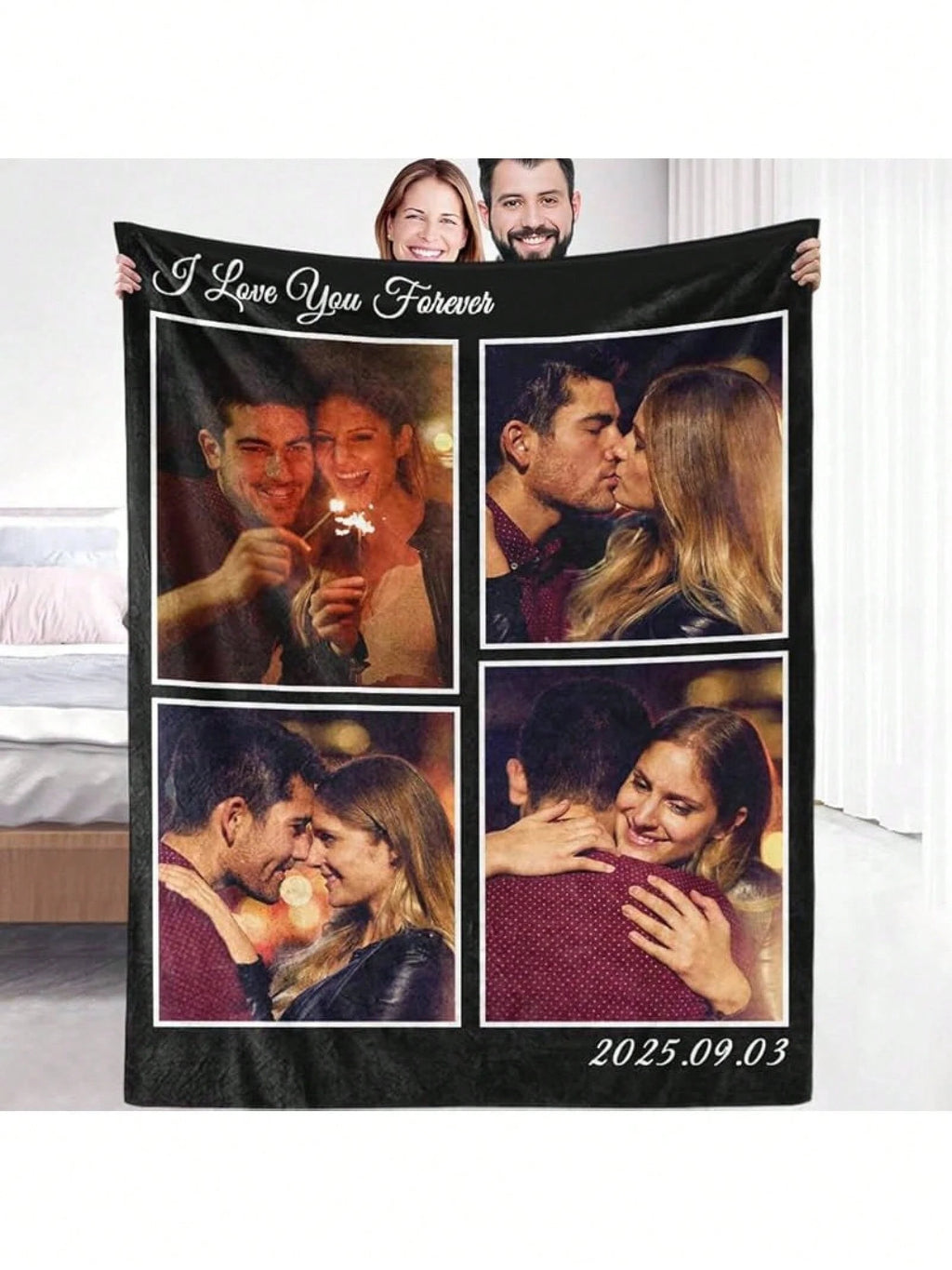 Custom Photo Blanket - Personalized Keepsake for Family Moments