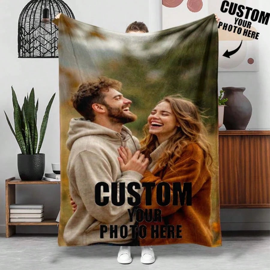 Custom Photo Blanket - Soft Personalized Throw for Relaxation