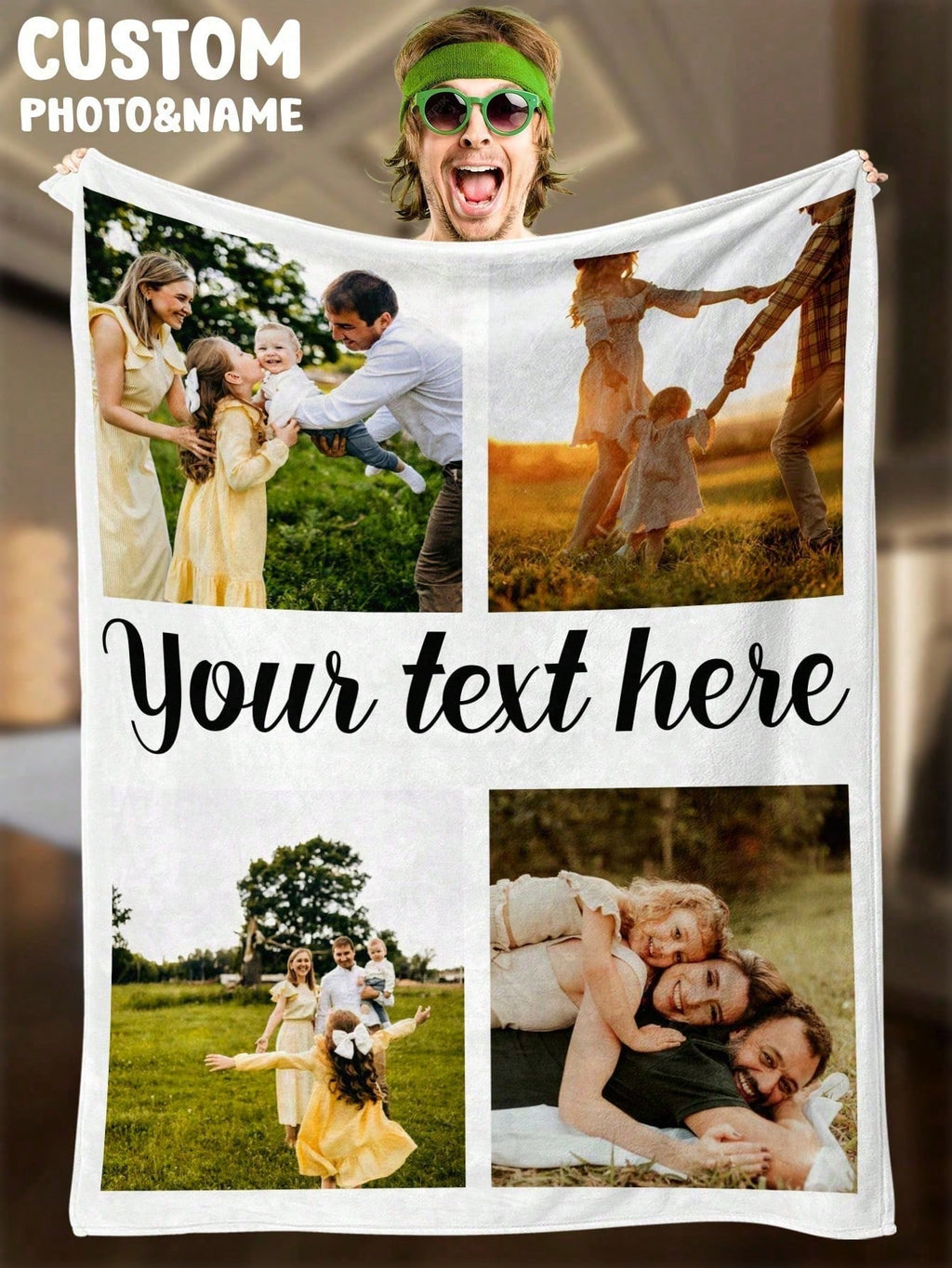 Personalized Family Throw Blanket - Soft Home Decor Piece