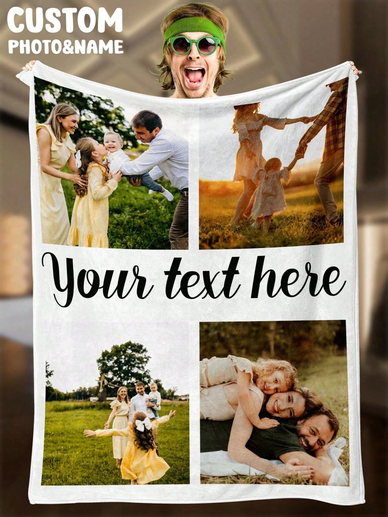 Personalized Family Throw Blanket - Soft Home Decor Piece