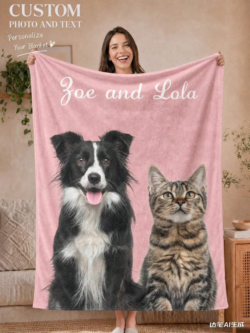 Personalized Flannel Memory Blanket - Custom Printed Photos