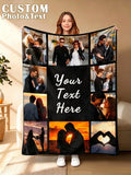 Personalized Flannel Blanket - Custom Picture Keepsake Throw