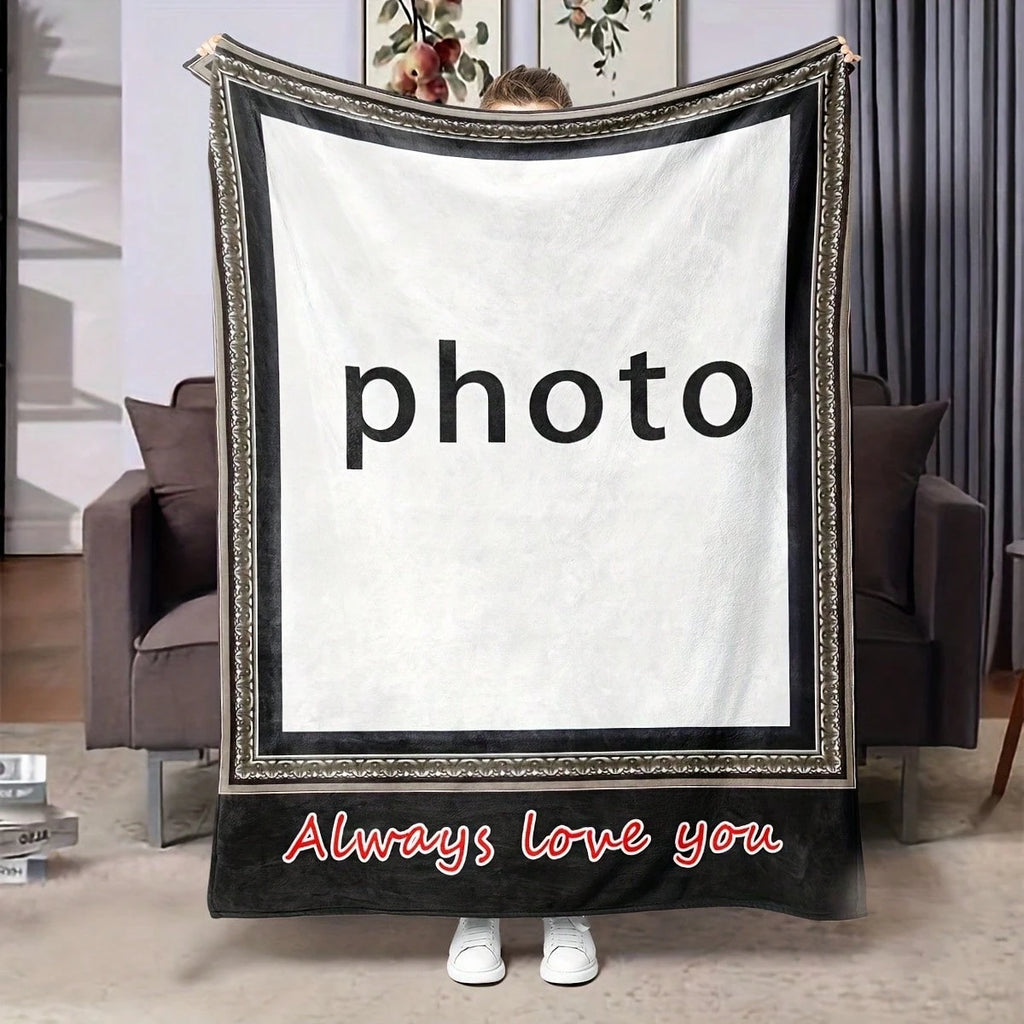 Personalized Photo Throw Blanket - Warm and Cozy Gift