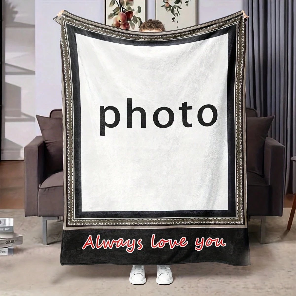 Personalized Photo Throw Blanket - Warm and Cozy Gift