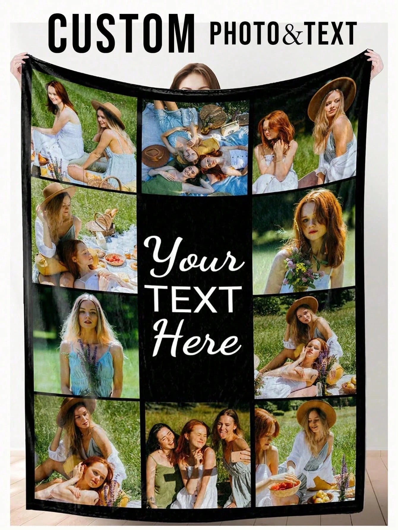 Personalized Flannel Blanket - Family Photo Gift Idea