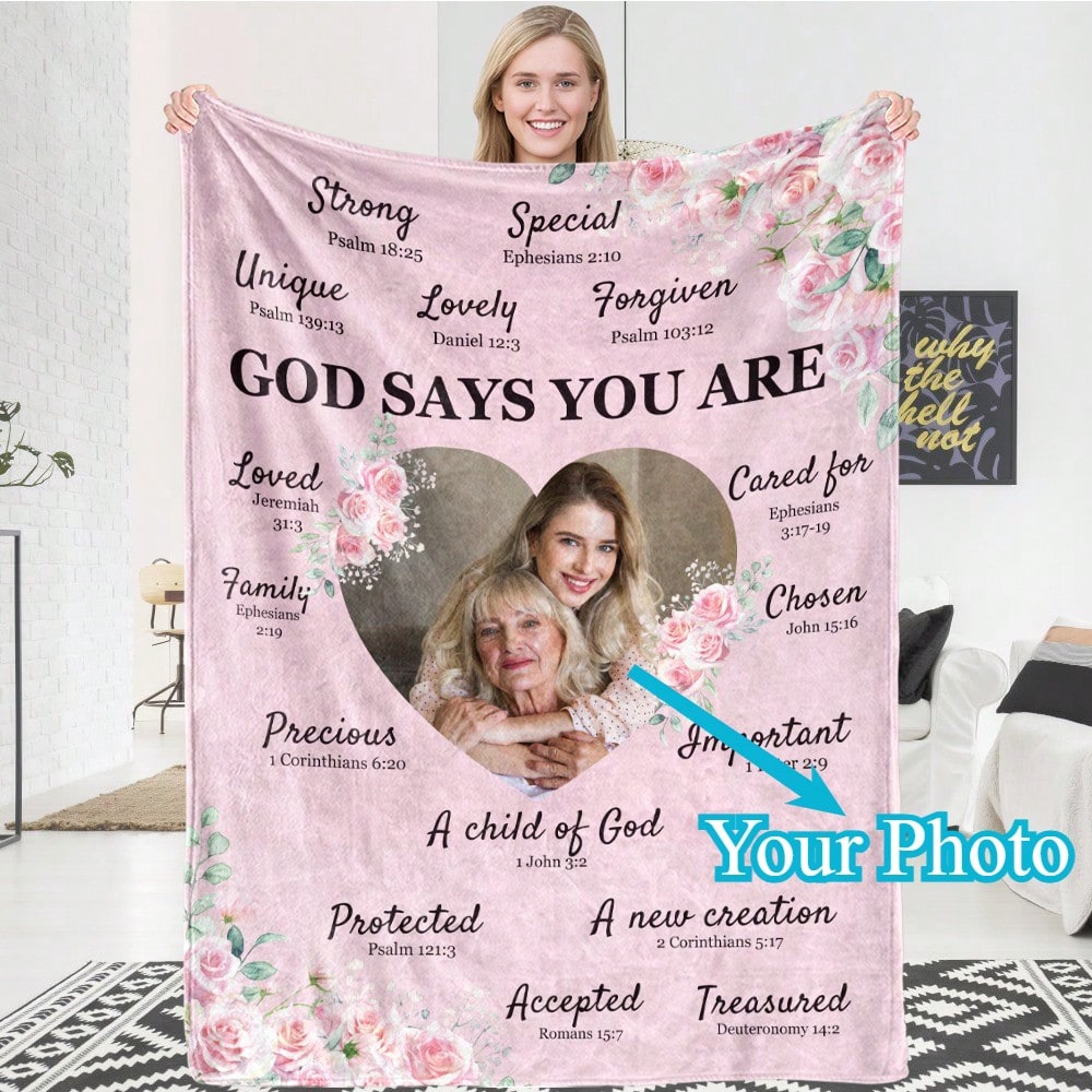 Personalized Family Photo Blanket - Cozy Home Keepsake
