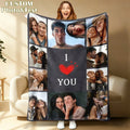 Personalized Family Blanket - Custom Photo Flannel Throw